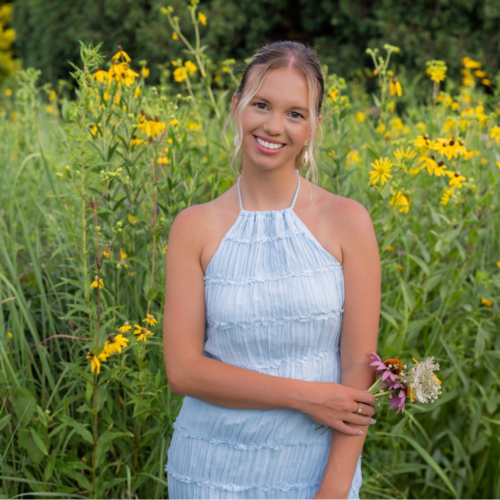 Amazon Strapless Light Blue Dress